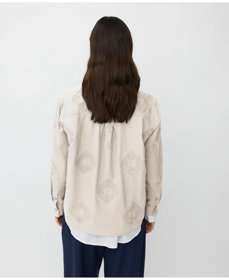 Masai Copenhagen Women's 100% Cotton Long Sleeve Collared Shirt