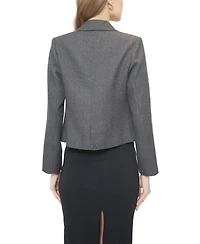 Central Park West Women's Crystal Pins & Chains Cropped Blazer