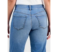 Style & Co Petite Pull-On Shaping High-Rise Wide-Leg Jeans, Macy's Exclusive