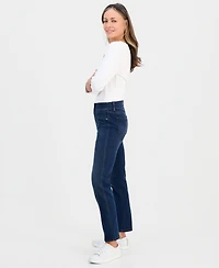Style & Co Petite High-Rise Pull-On Straight-Leg Jeans, Macy's Exclusive