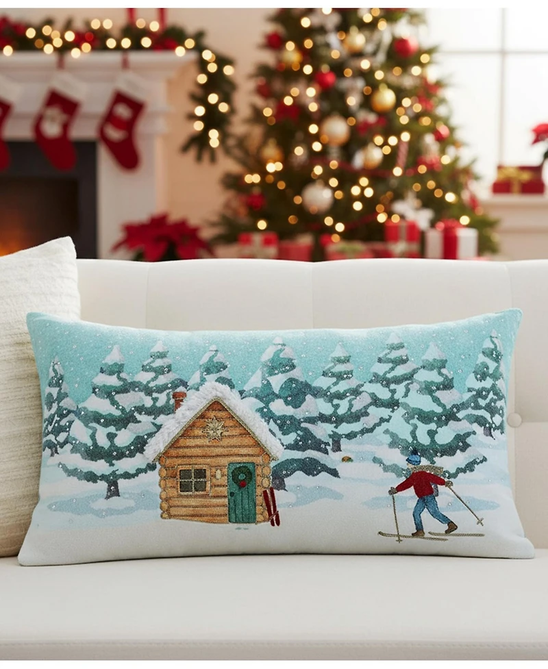 Vibhsa Alpine Holiday Decorative Pillow, 14" x 24"