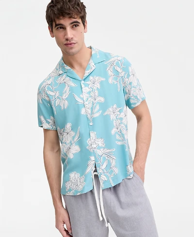Sun + Stone Men's Camp Denali Short-Sleeve Shirt, Macy's Exclusive