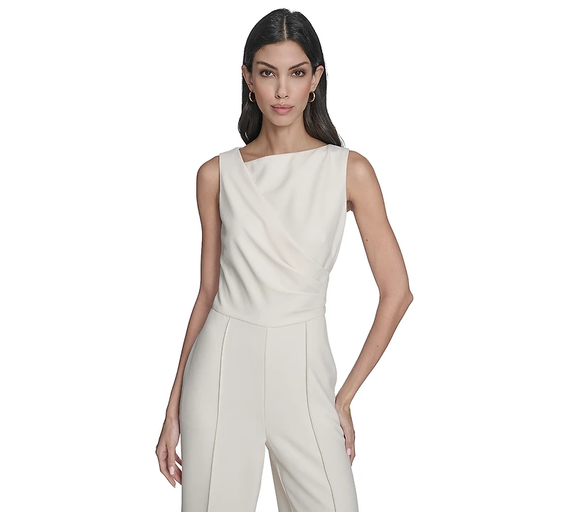Vince Camuto Women's Signature Stretch Boat Neck Jumpsuit