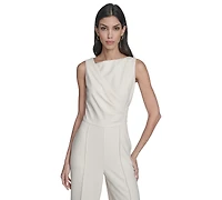 Vince Camuto Women's Signature Stretch Boat Neck Jumpsuit