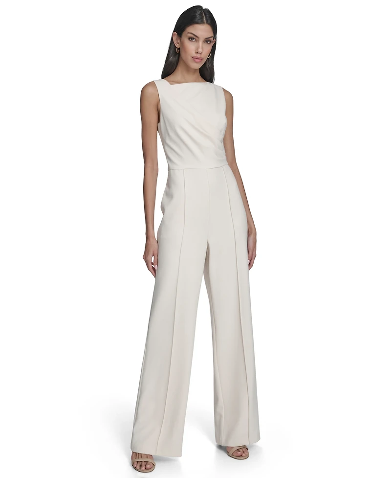 Vince Camuto Women's Signature Stretch Boat Neck Jumpsuit
