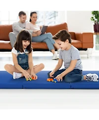 6 x 2 Ft Tri-Fold Gym Mat with Handles and Removable Zippered Cover