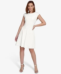 Calvin Klein Women's Crew Neck Short-Sleeve Dress