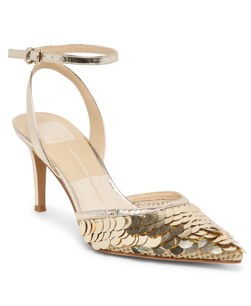 Dolce Vita Women's Elizza Confetti Sequin Detail Pointed Toe Pumps