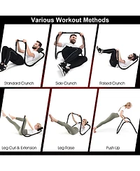 Sugift Portable Ab Trainer Fitness Crunch Workout Exerciser with Headrest