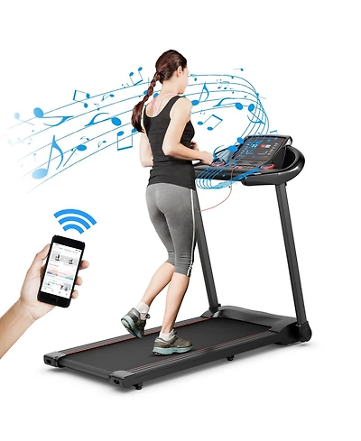 Skonyon 2.25HP Electric Running Machine Treadmill with Speaker and App Control