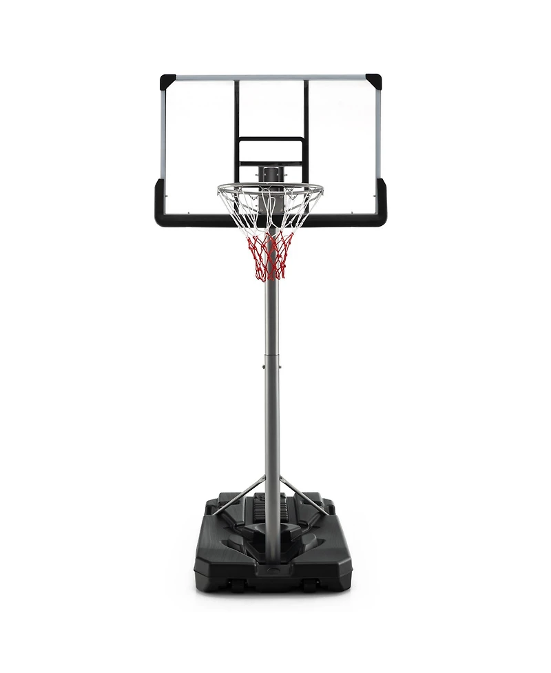 Basketball Hoop with 5.4-6.6FT Adjustable Height and 50 Inch Backboard-Black
