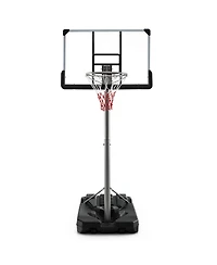Basketball Hoop with 5.4-6.6FT Adjustable Height and 50 Inch Backboard-Black