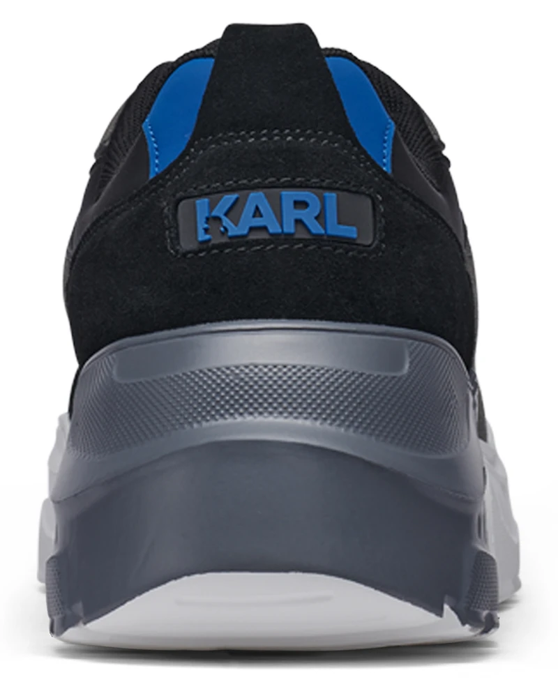 Karl Lagerfeld Paris Men's Patent Detail Round Toe Runner Shoes