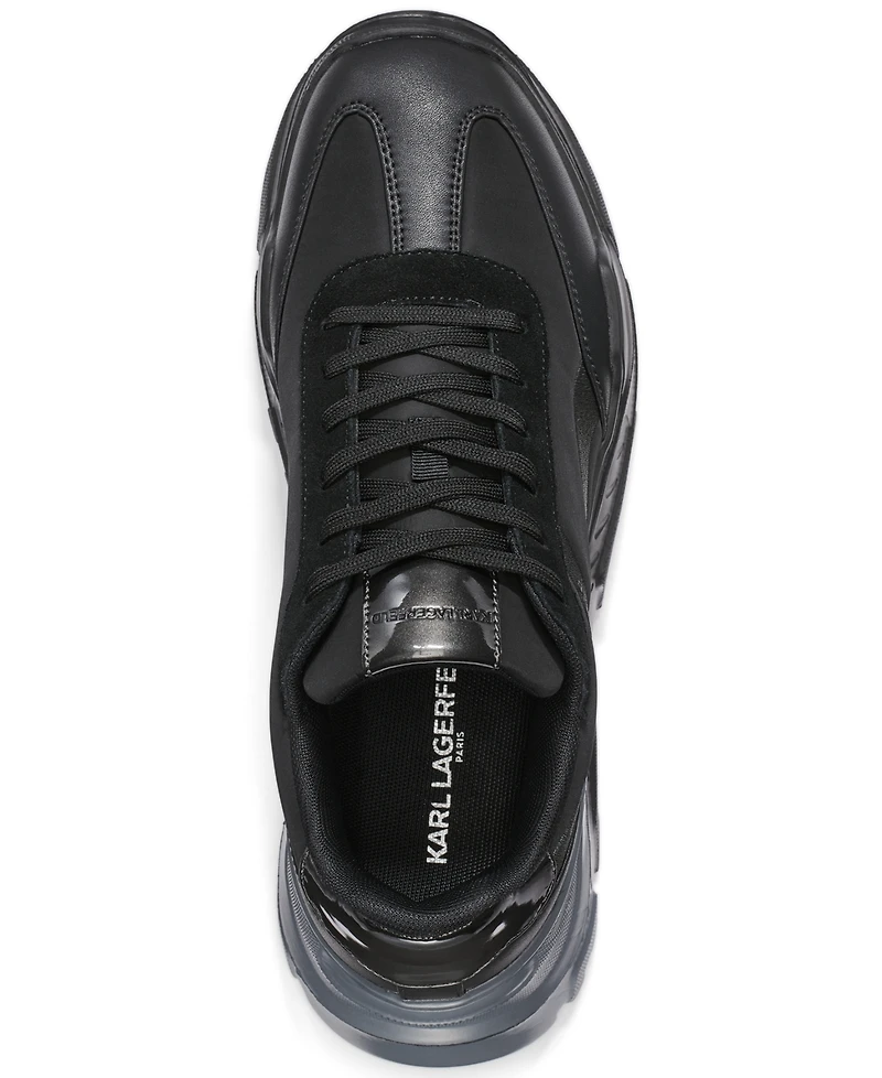Karl Lagerfeld Paris Men's Leather T-Toe Runner Shoes