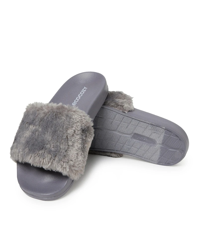 Dearfoams EcoCozy Women's Faux Shearling Slide Sandal