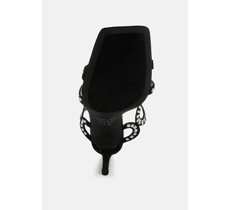 Romashka Cut Out Detail Stiletto Heel Sandals