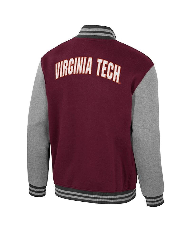 Colosseum Men's Maroon Virginia Tech Hokies Ambi-Turner Full-Zip Varsity Jacket