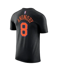 Jordan Men's and Women's Og Anunoby Black New York Knicks Name Number T-Shirt