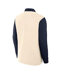 Nike Men's Cream/Navy West Virginia Mountaineers Rugby Long Sleeve Shirt