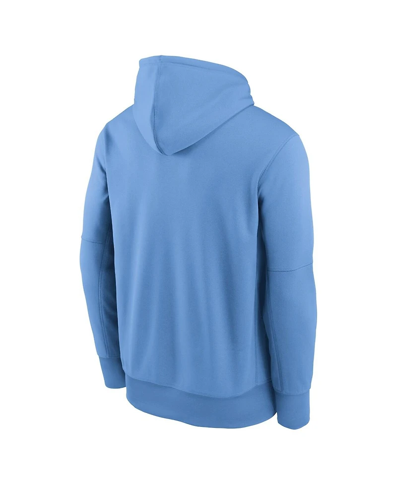 Jordan Men's Carolina Blue North Tar Heels Team Stacked Performance Pullover Hoodie