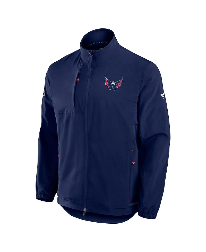 Fanatics Men's Navy Washington Capitals Authentic Pro Rink Full-Zip Coaches Jacket