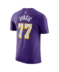 Jordan Men's and Women's Luka Doncic Purple Los Angeles Lakers Name Number T-Shirt