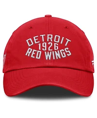 Fanatics Men's Red Detroit Red Wings Fundamentals Archer Adjustable Hat