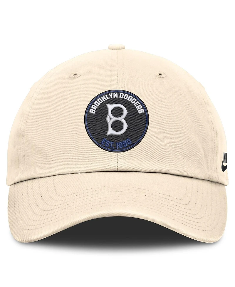 Nike Men's Natural Brooklyn Dodgers Cooperstown Collection Club Adjustable Hat