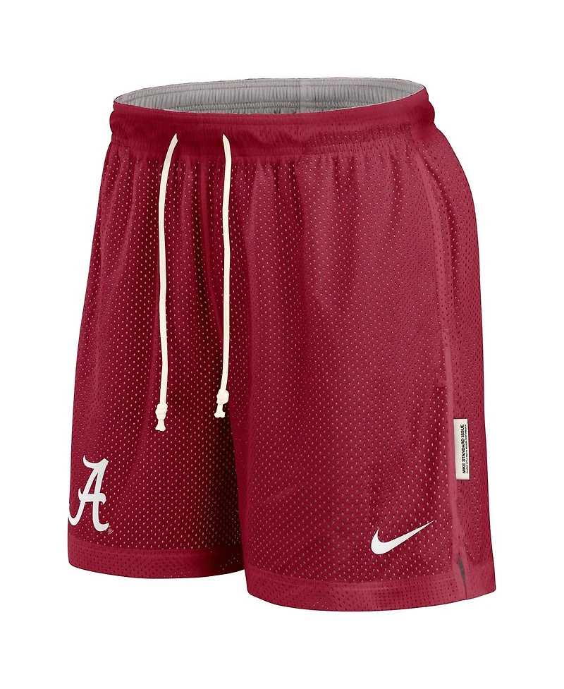 Nike Men's Crimson/Gray Alabama Crimson Tide Courtside Standard Issue Dri-fit Reversible Shorts