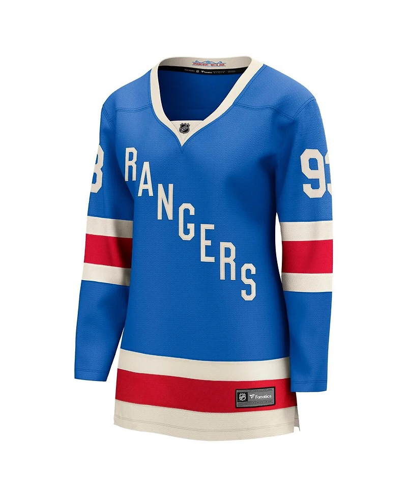 Fanatics Women's Mika Zibanejad Blue New York Rangers Centennial Breakaway Jersey