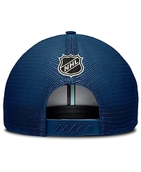 Fanatics Men's Deep Sea Blue Seattle Kraken Authentic Pro Home Ice Trucker Adjustable Hat