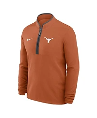 Nike Men's Texas Orange Longhorns Courtside Victory Dri-fit Half-Zip Pullover Sweatshirt