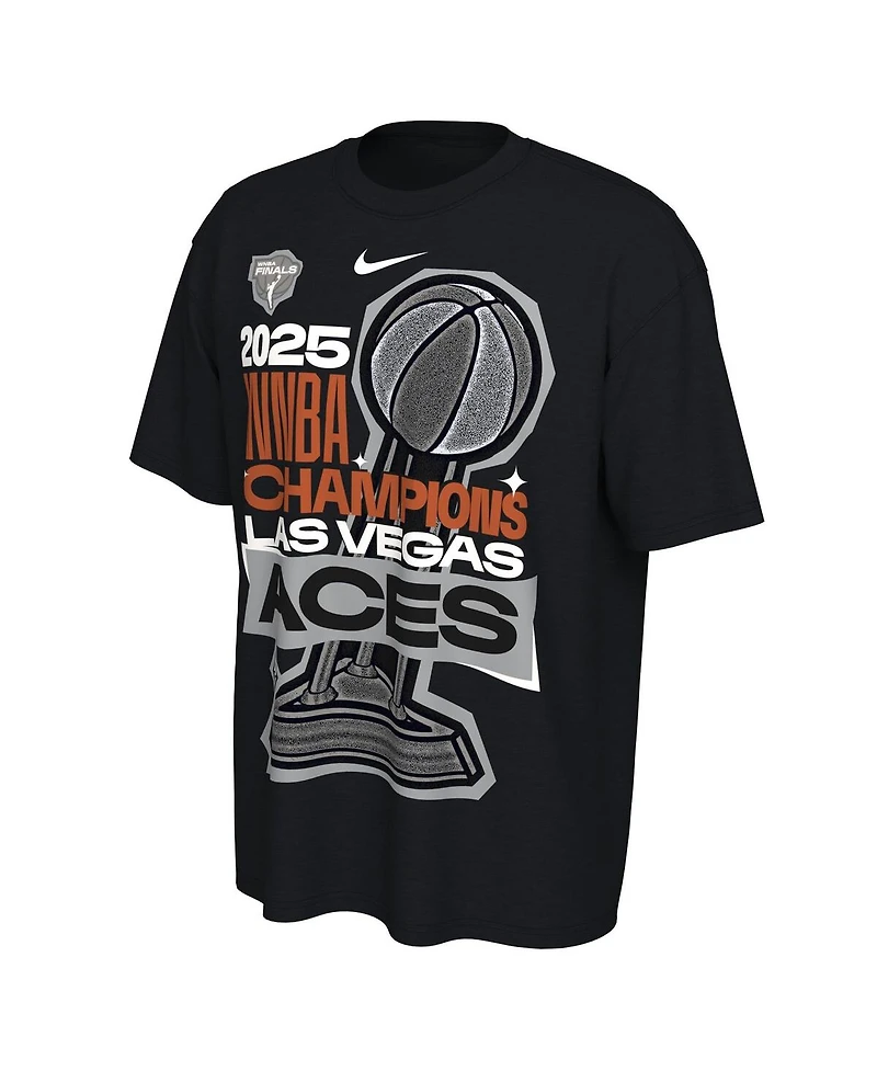 Nike Men's and Women's Black Las Vegas Aces 2025 Wnba Finals Champions Locker Room Authentic T-Shirt