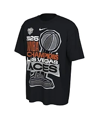 Nike Men's and Women's Black Las Vegas Aces 2025 Wnba Finals Champions Locker Room Authentic T-Shirt