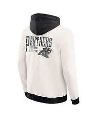 Darius Rucker Collection by Fanatics Men's Cream Carolina Panthers Distressed Graphics Full-Zip Hoodie