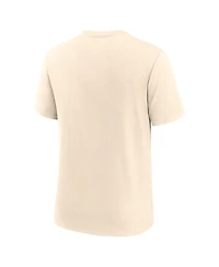 Nike Men's Natural Atlanta Braves Wordmark Tri-Blend T-Shirt