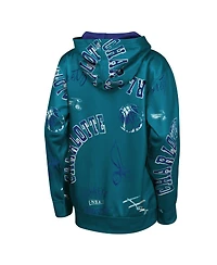 Outerstuff Big Boys and Girls Teal Charlotte Hornets Moving Violation Hoodie