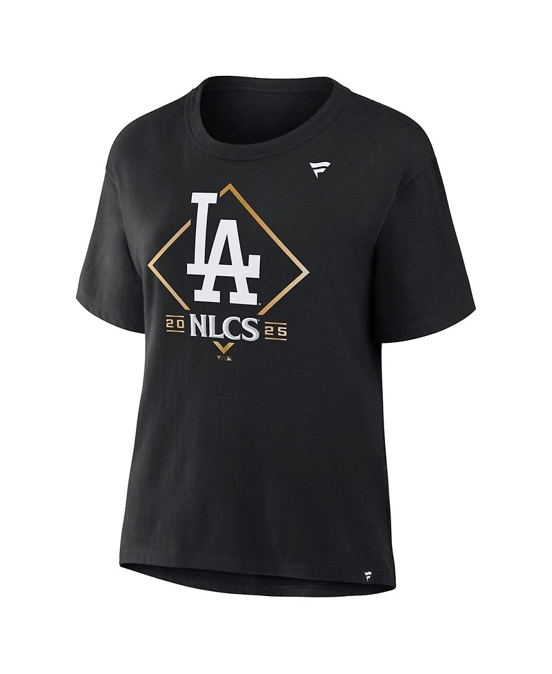 Fanatics Women's Black Los Angeles Dodgers 2025 National League Division Series Champions Locker Room T-Shirt