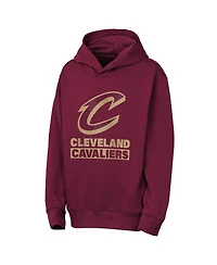 Outerstuff Big Boys and Girls Wine Cleveland Cavaliers Back to the Basics Hoodie Sweatshirt