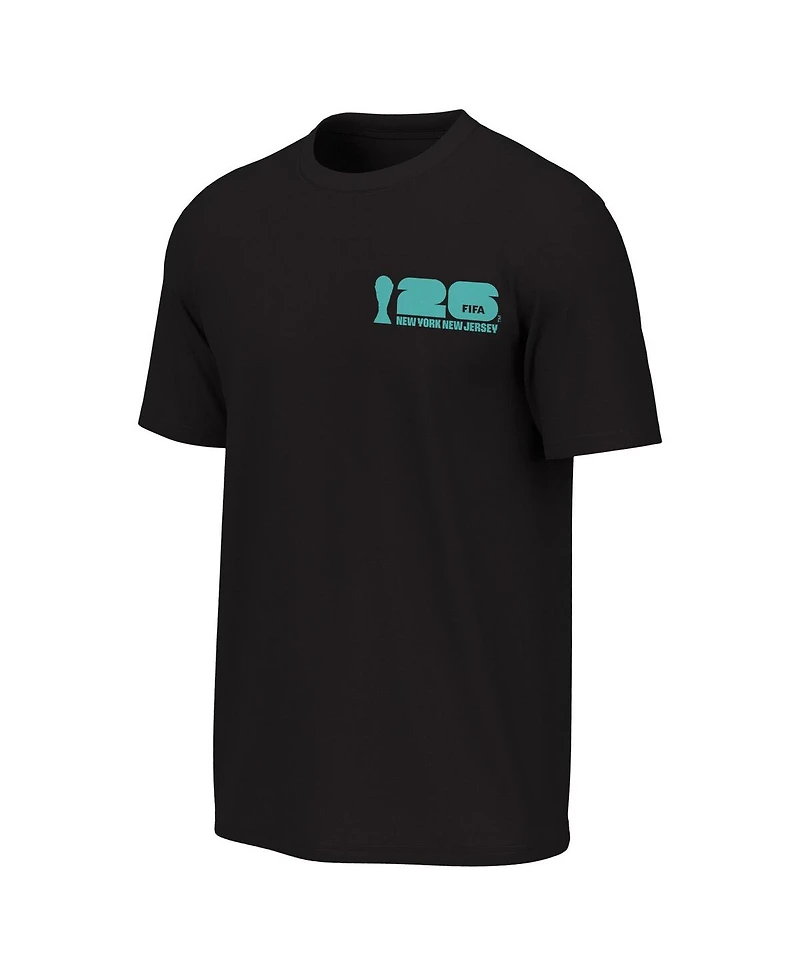 Outerstuff Men's Black 2026 Fifa World Cup New York Host City Poster Graphic T-Shirt