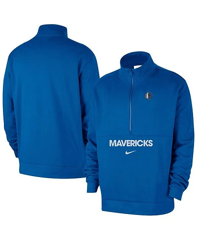 Nike Men's Royal Dallas Mavericks Courtside Club Half-Zip Jacket