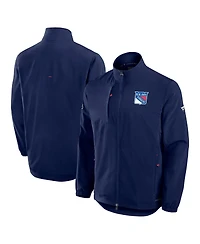 Fanatics Men's Navy New York Rangers Authentic Pro Rink Full-Zip Coaches Jacket