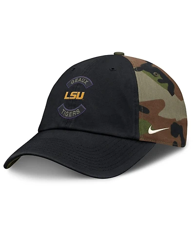 Nike Men's Black/Camo Lsu Tigers 2025 Military Appreciation Club Adjustable Hat