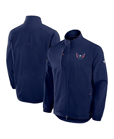 Fanatics Men's Navy Washington Capitals Authentic Pro Rink Full-Zip Coaches Jacket