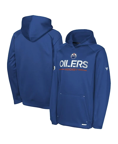 Big Boys and Girls Fanatics Navy Edmonton Oilers Authentic Pro Rink Raglan Hoodie
