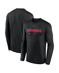 Nike Men's Black Georgia Bulldogs 2025 Courtside Basketball Shootaround Legend Dri-fit Long Sleeve T-Shirt