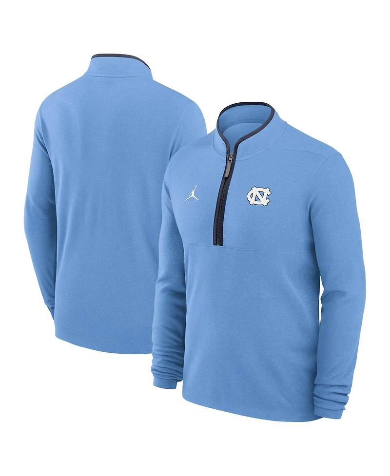 Jordan Men's Carolina Blue North Tar Heels Courtside Victory Dri-fit Half-Zip Pullover Sweatshirt
