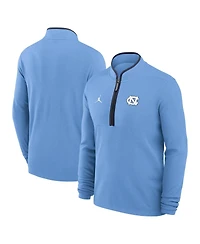 Jordan Men's Carolina Blue North Tar Heels Courtside Victory Dri-fit Half-Zip Pullover Sweatshirt