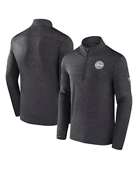 Fanatics Men's Charcoal Nhl Authentic Pro the Alumni Quarter-Zip Hoodie