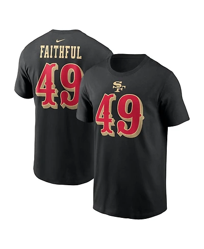 Nike Men's The Faithful Black San Francisco 49ers 2025 Rivalries Collection Name Number T-Shirt
